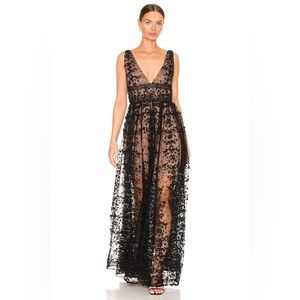*WORN ONCE* Bronx and Banco Megan Noir Maxi Dress in Black. Size Small.
